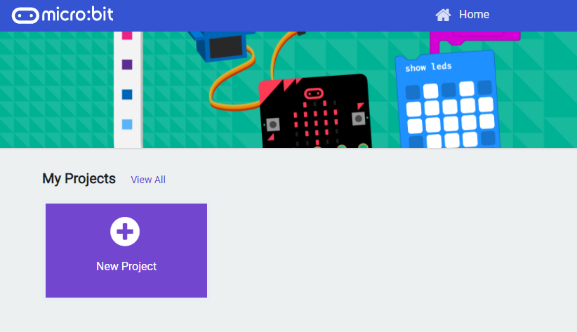 MakeCode microbit homepage