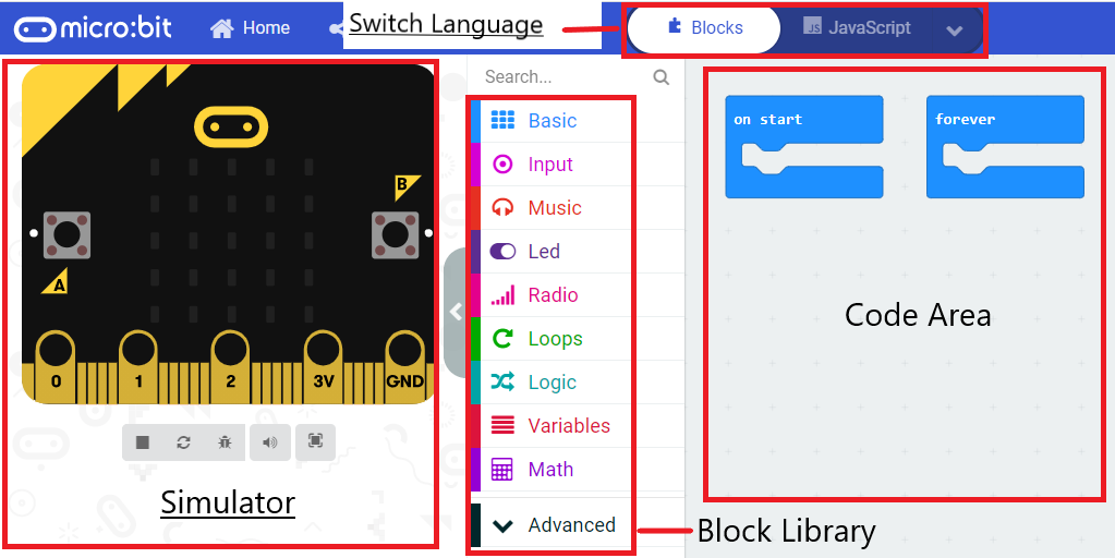 MakeCode microbit IDE